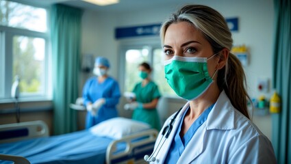 Dedicated female doctor prioritizing patient care and safety