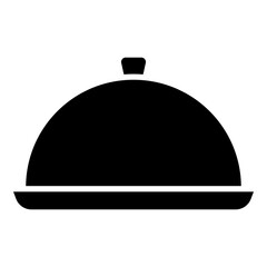 Restaurant cloche, food cover glyph solid icon
