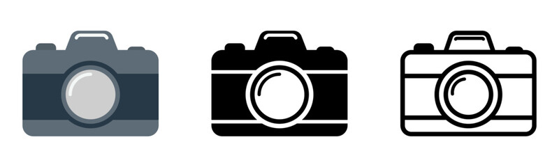 Camera Icon Photography Symbol Vector, Photo Capture Logo, Flat Camera Illustration, DSLR Camera Icon,, Digital Camera Clipart Photography App Symbol, Vintage Camera, Modern Camera Silhouette