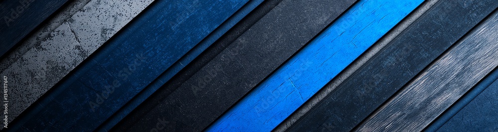Poster a dynamic abstract background featuring bold blue and black lines arranged at various angles, creati