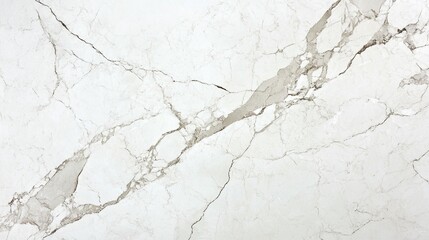 Obraz premium White marble texture with gray veins and cracks, detailed surface.