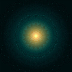 Intricate Teal Mandala Design