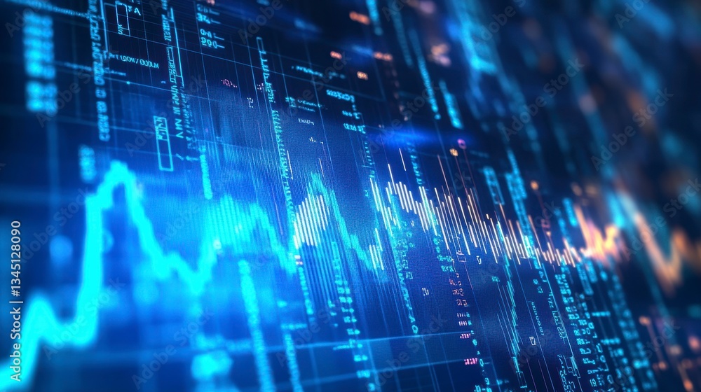Aufkleber abstract financial data display