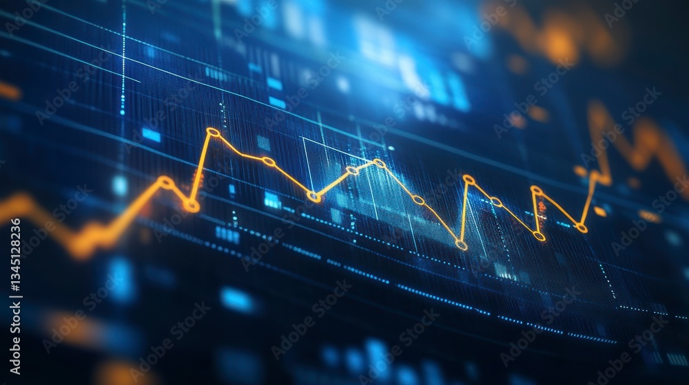 Poster abstract financial data display