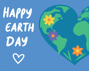Happy Earth Day Heart World: Celebrate Our Planet with Love and Environmental Awareness.
