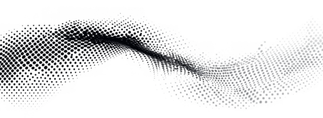 Grunge halftone background. Faded grit noise gradient texture. White and black sand wallpaper. Wide long retro pixelated backdrop. Anime or manga style comic overlay. Halftone gritty print.