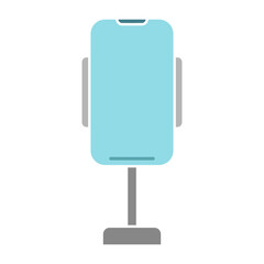 phone holder icon, simple flat style, illustration, logo sign symbol pictogram template, for ui or ux isolated on white for mobile app, editable