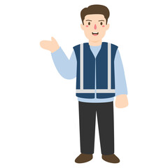 Electrical engineer man illustration