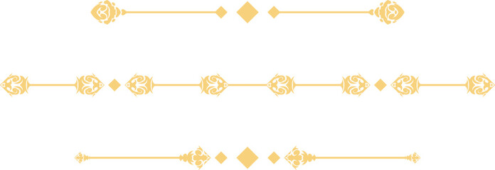  Gold Ornamental Separator Line Classic design for text decoration. © mesym