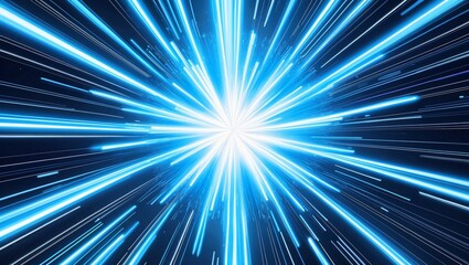 Radiant blue energy burst symbolizing technological power