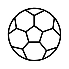 Fototapeta premium Simple black and white soccer ball illustration 
