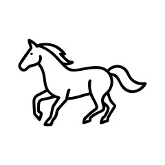 Obraz premium Icon of a horse running in a minimalist style 