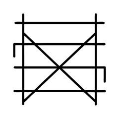 Scaffolding icon in minimalist style on a white background  