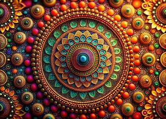 Obraz premium Abstract Circle Pattern Background: High-Resolution Texture with Sharp Depth of Field