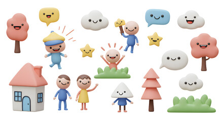 Obraz premium Playful Animal Stickers