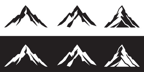hill icon set vector