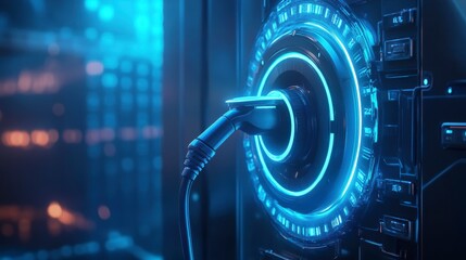 Futuristic EV Charging Interface