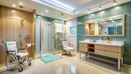 Accessible Bathroom Design: Spacious and Inclusive Restroom for Disabled Individuals
