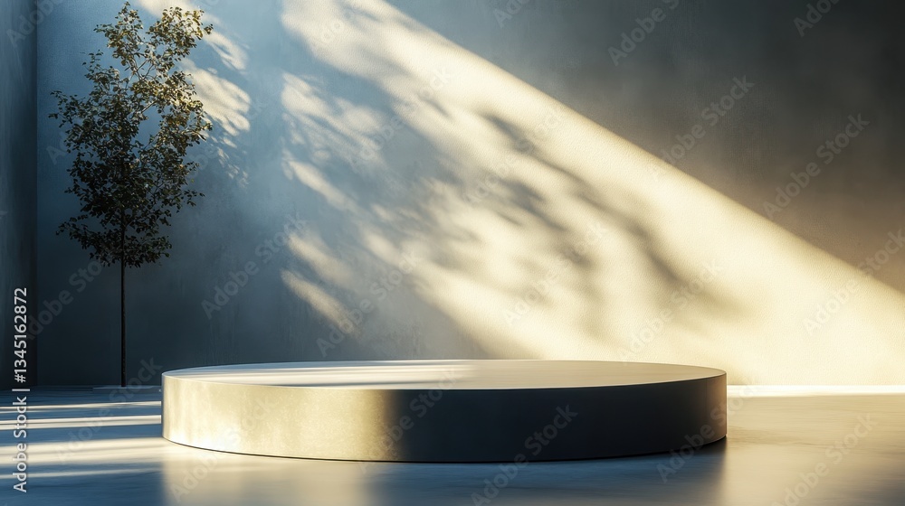 Aufkleber Minimalist setting with soft lighting creating a serene atmosphere in a modern studio space