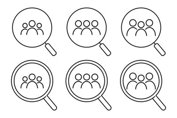 Search people icon. Vector illustration