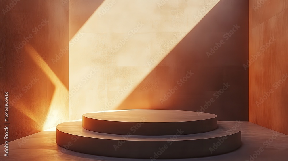 Leinwandbilder Minimalist setting with soft lighting creating a serene atmosphere in a modern studio space
