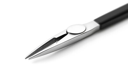 Plastic nail clippers isolated on white background. Clipping Path