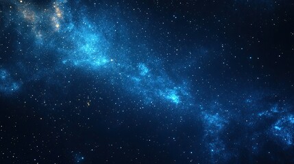 Obraz premium A breathtaking night sky filled with countless twinkling stars, set against a deep blue cosmic canvas, radiating celestial charm and cosmic wonder