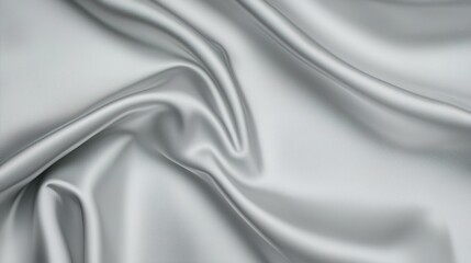 Obraz premium Silky and silver fabric is draped and appears with folds