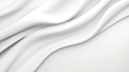 Obraz premium Elegant white fabric draped and flowing across a neutral background