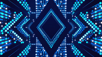 Futuristic LED Display Chevron Pattern Background 