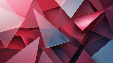 Obraz premium Modern Geometric Abstract in Red and Blue