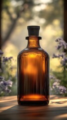 Luxurious Skincare Serum Bottle with Elegant Minimalist Design and Natural Ingredients Picture