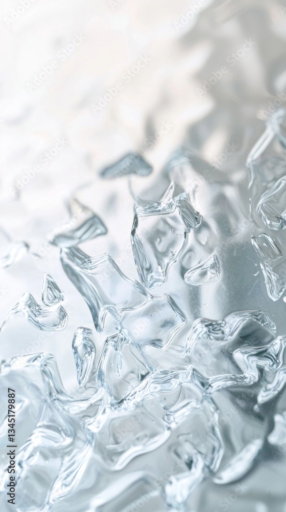 Poster light passing through an uneven glass surface creates a mesmerizing display of abstract refractions,