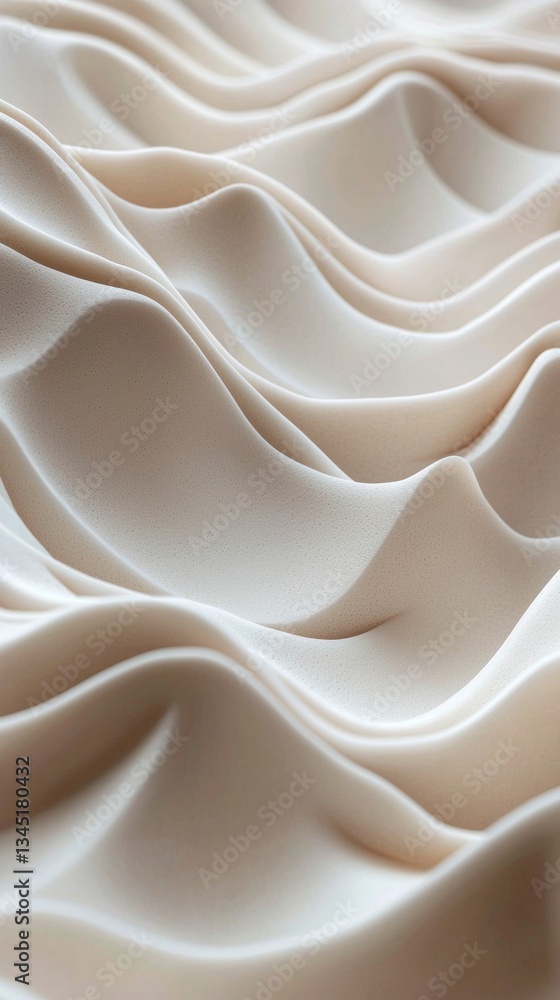 Aufkleber smooth beige waves creating an elegant and abstract pattern, perfect for backgrounds and design proj