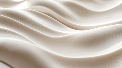 Obraz premium Smooth elegant white silk or satin texture forming wavy folds as luxurious fabric background can be used as wedding background, greeting card or cosmetic ads