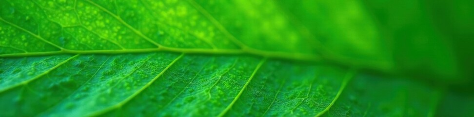 Closeup of the delicate veins and texture of a specific type of leaf, green, natural, closeup
