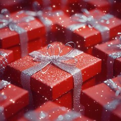 Sparkling Red Gift Boxes