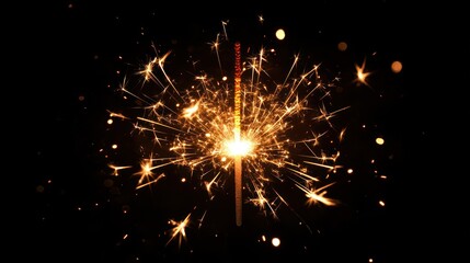Obraz premium Sparklers: A Night of Celebration and Light