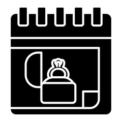 Obraz premium calendar Solid icon