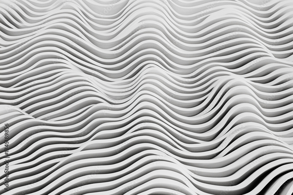 Poster stylish and modern minimalist seamless white wave texture pattern background with monochromatic colo