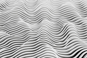 Obraz premium Stylish and modern minimalist seamless white wave texture pattern background with monochromatic color scheme. Abstract White Wave Forms background