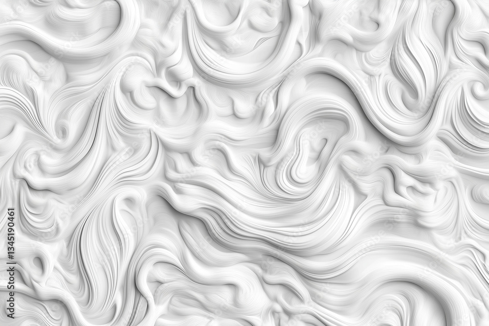 Poster stylish and modern minimalist seamless white wave texture pattern background with monochromatic colo