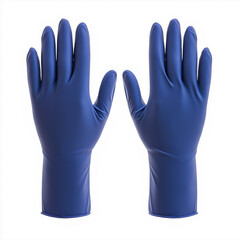 Obraz premium blue medical gloves, Isolated on white Background.