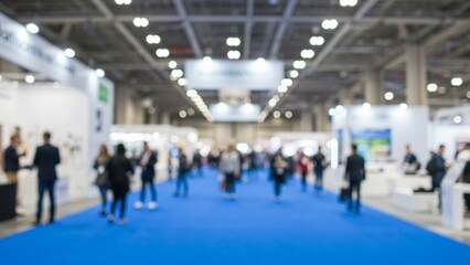 Busy Trade Show Floor Networking, Exhibits, and Business Opportunities