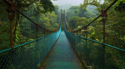 Suspended Bridge in Jungle