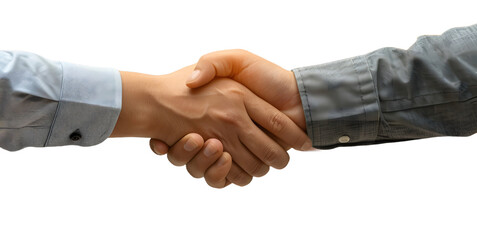 Handshake of two business partners closeup greeting of business finance High quality photo