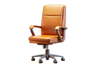 Fototapeta premium Ergonomic Elegance: A close-up view of a sophisticated, leather office chair. The image showcases its modern design, ergonomic features, and stylish appeal