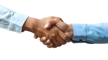 Handshake of two business partners closeup greeting of business finance High quality photo
