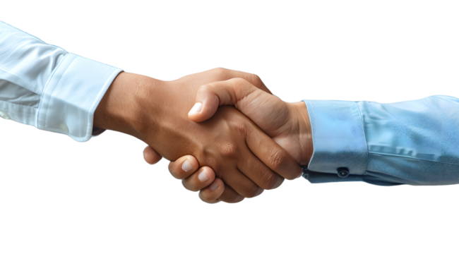 Handshake of two business partners closeup greeting of business finance High quality photo