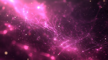 Fototapeta premium Cosmic Pink Nebula Light